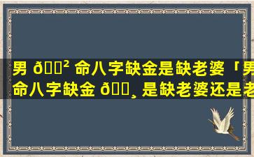 男 🌲 命八字缺金是缺老婆「男命八字缺金 🌸 是缺老婆还是老婆」